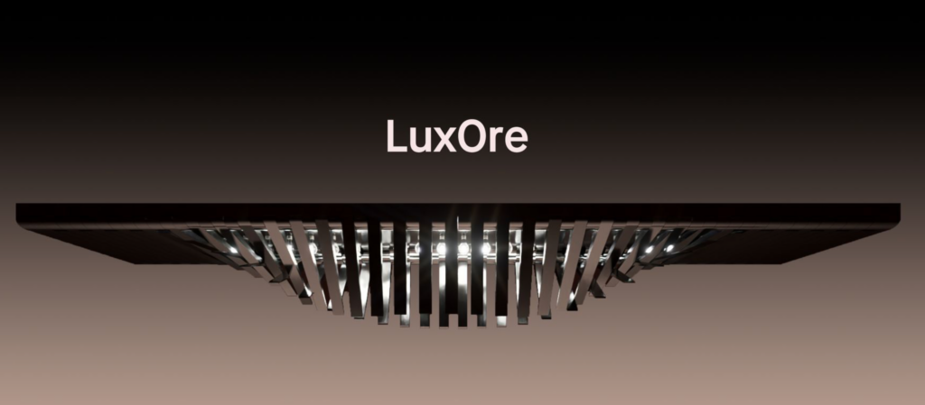 Runner-up project 'LuxOre' by Kseniia Bondarets, a symmetrical lighting design using parametric modeling in BeeGraphy